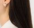 18kt rose gold diamond Princess Flower earrings